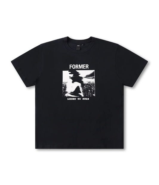 FORMER SHUNNING T-SHIRT // WASHED BLACK - essential surf and skate