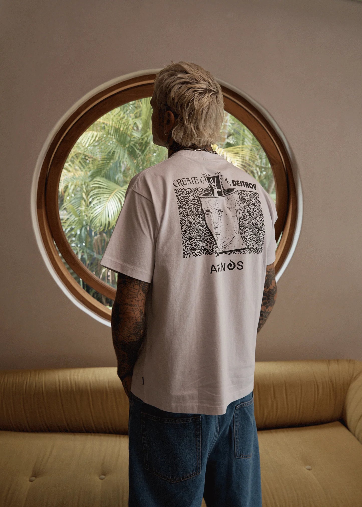 AFENDS MIND OVER - HEAVYWEIGHT BOXY TEE