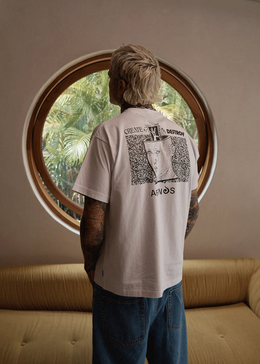 AFENDS MIND OVER - HEAVYWEIGHT BOXY TEE