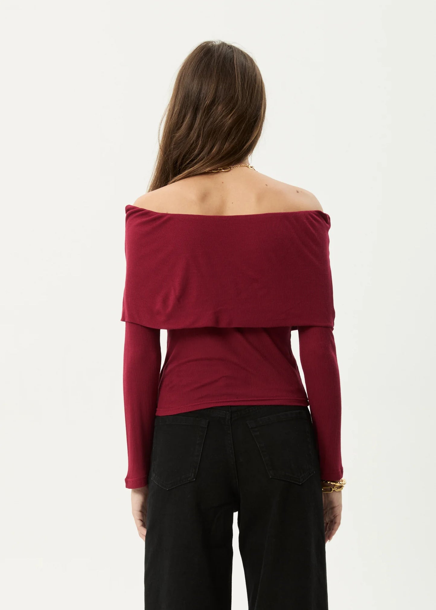 AFENDS BECKETT - BAMBOO OFF-SHOULDER LONG SLEEVE TOP
Bamboo Off-Shoulder Long Sleeve Top