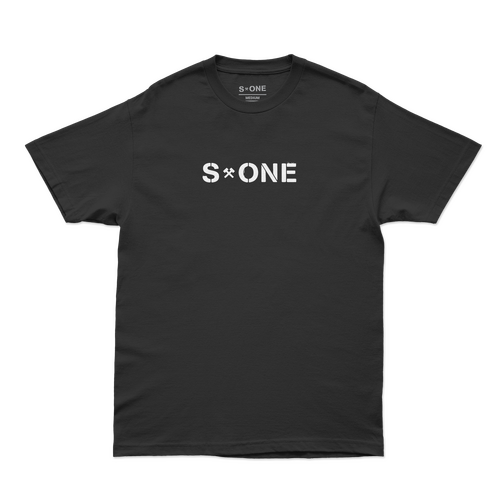 S-One Tee Logo Black - essential surf and skate