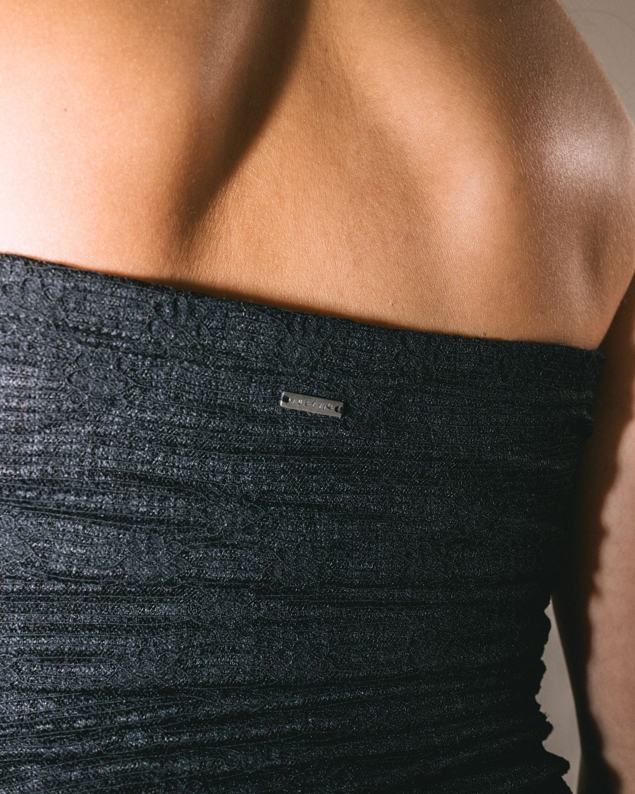 Rusty Bloomed Lace Mini Tube Dress