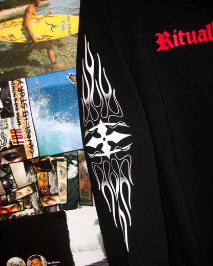 RITUAL VISION FLAME LONG SLEEVE TEE - essential surf and skate