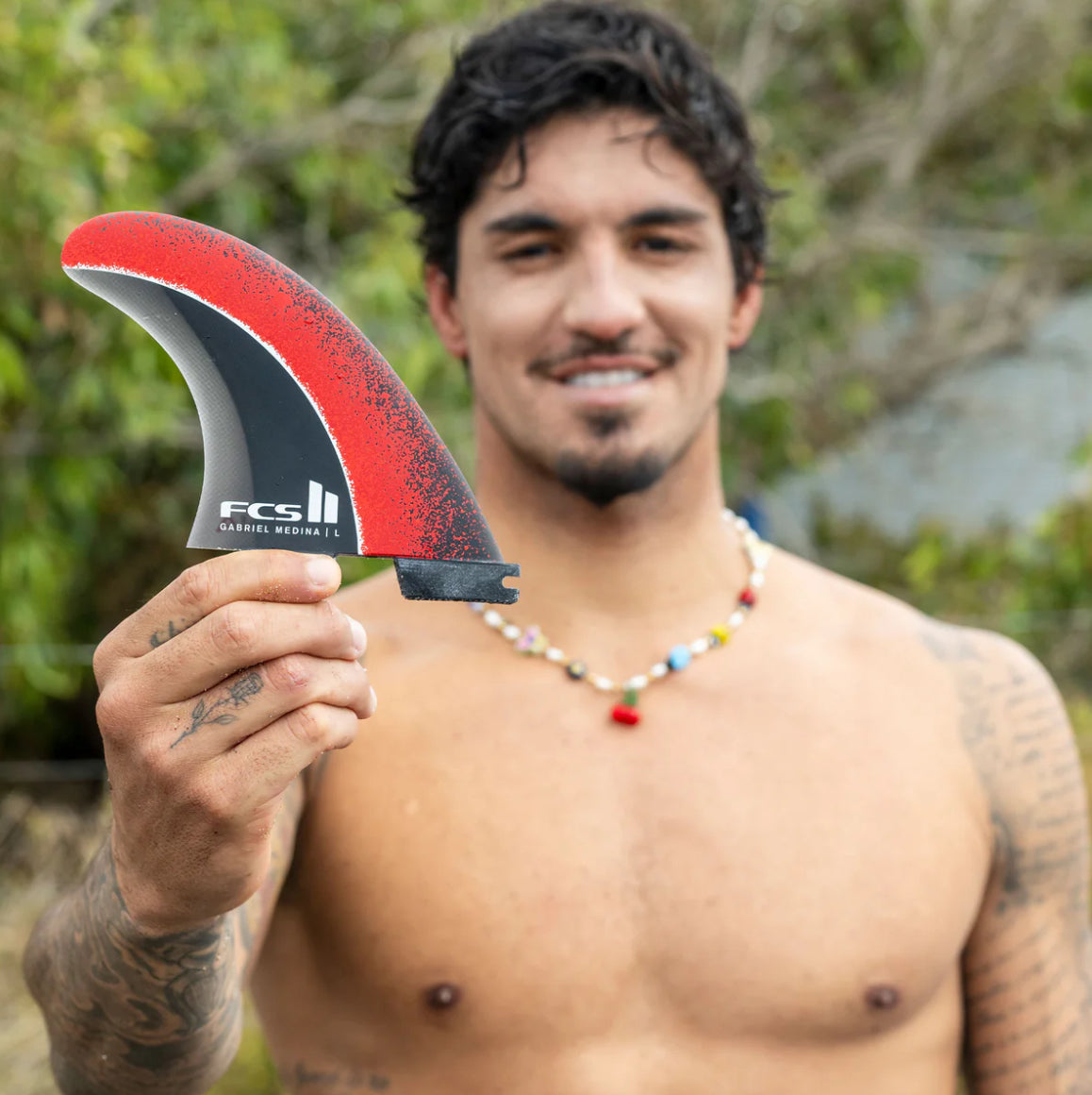 FCS II GABRIEL MEDINA SIGNATURE TRI FIN SET - FIREBALL