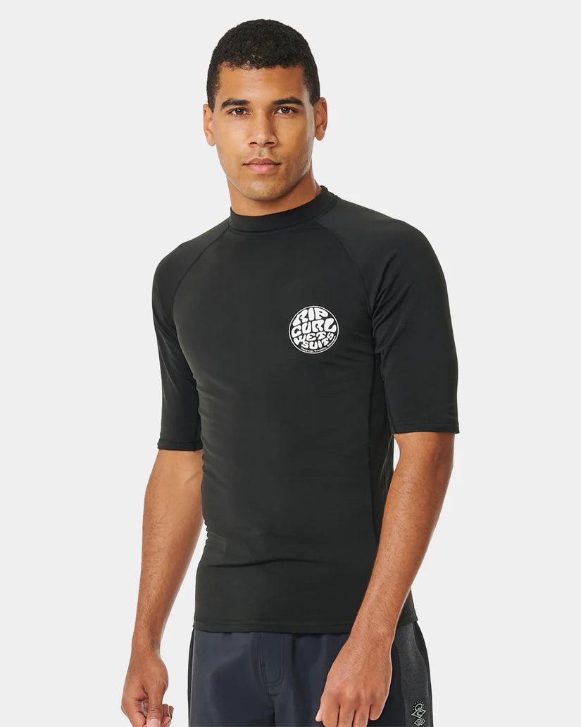 RIP CURL ICONS UPF50+ BRUSHED SHORT SLEEVE RASH VEST