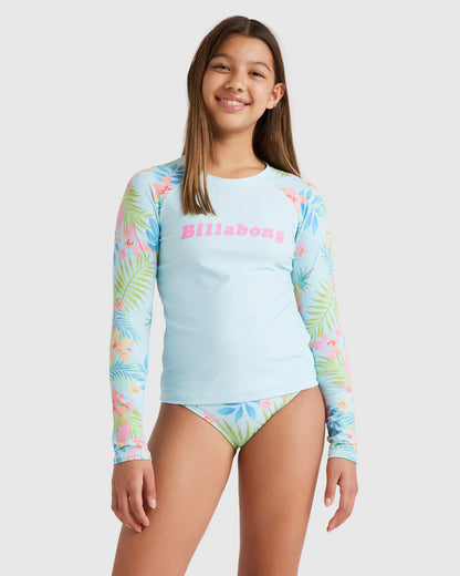 Billabong Girls 2-16 In Da Jungle Rash Vest Set