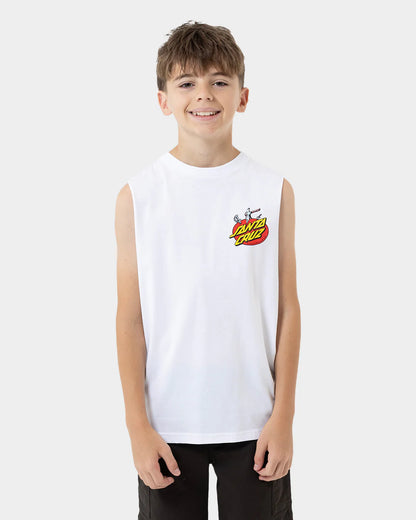 Santa Cruz Gremlin Patrol Boys Muscle T-shirt White