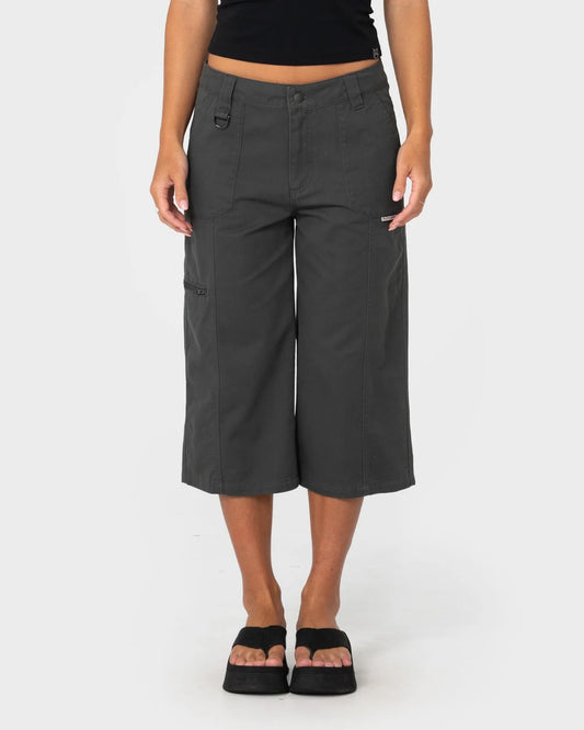 Rusty It Gyrl Low Rise Capri Cargo Pant - essential surf and skate