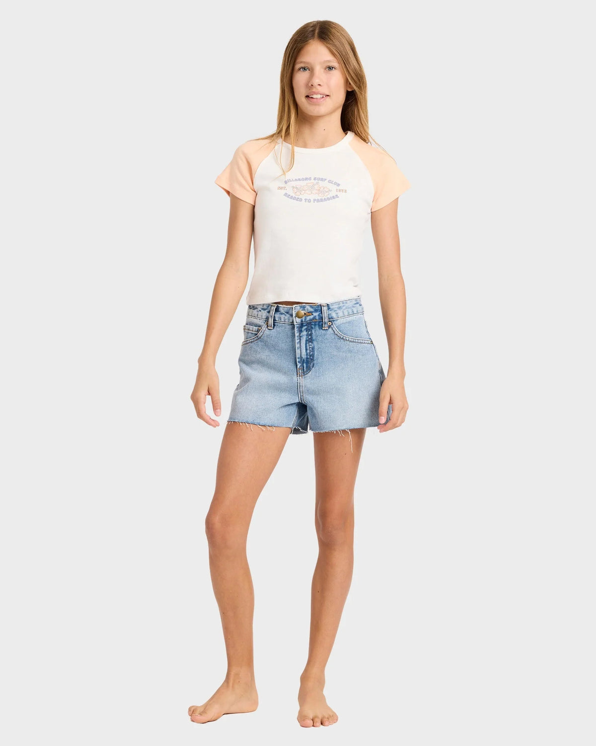 Billabong Girls 6-14 Surf Club Ringer Raglan T-Shirt