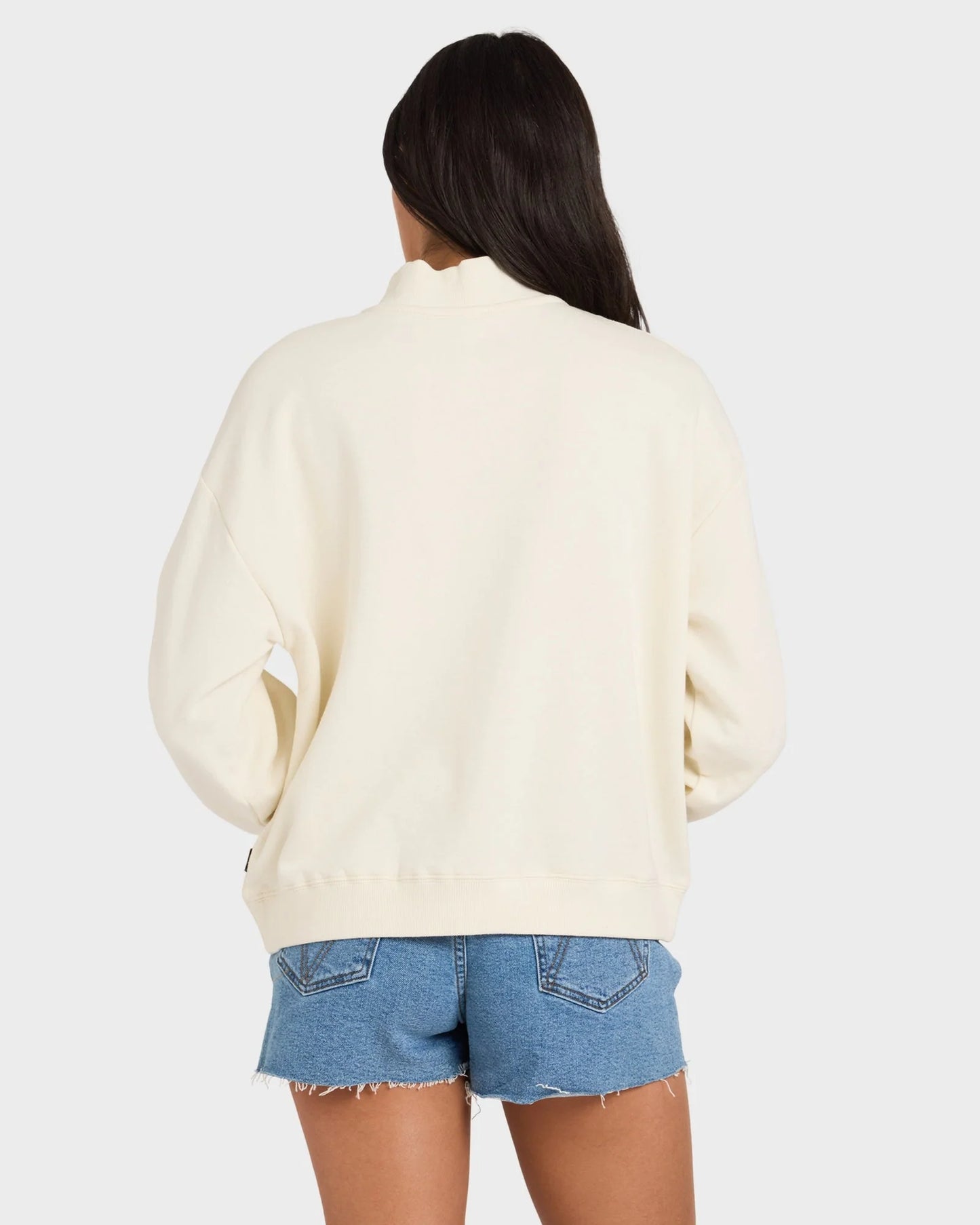 RVCA WOMENS 1/4 ZIP FLEECE JUMPER - essential surf and skate