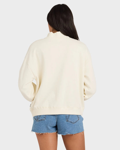RVCA WOMENS 1/4 ZIP FLEECE JUMPER - essential surf and skate