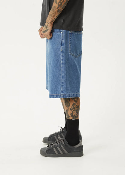 AFENDS LIL C - DENIM BAGGY SHORT 22"