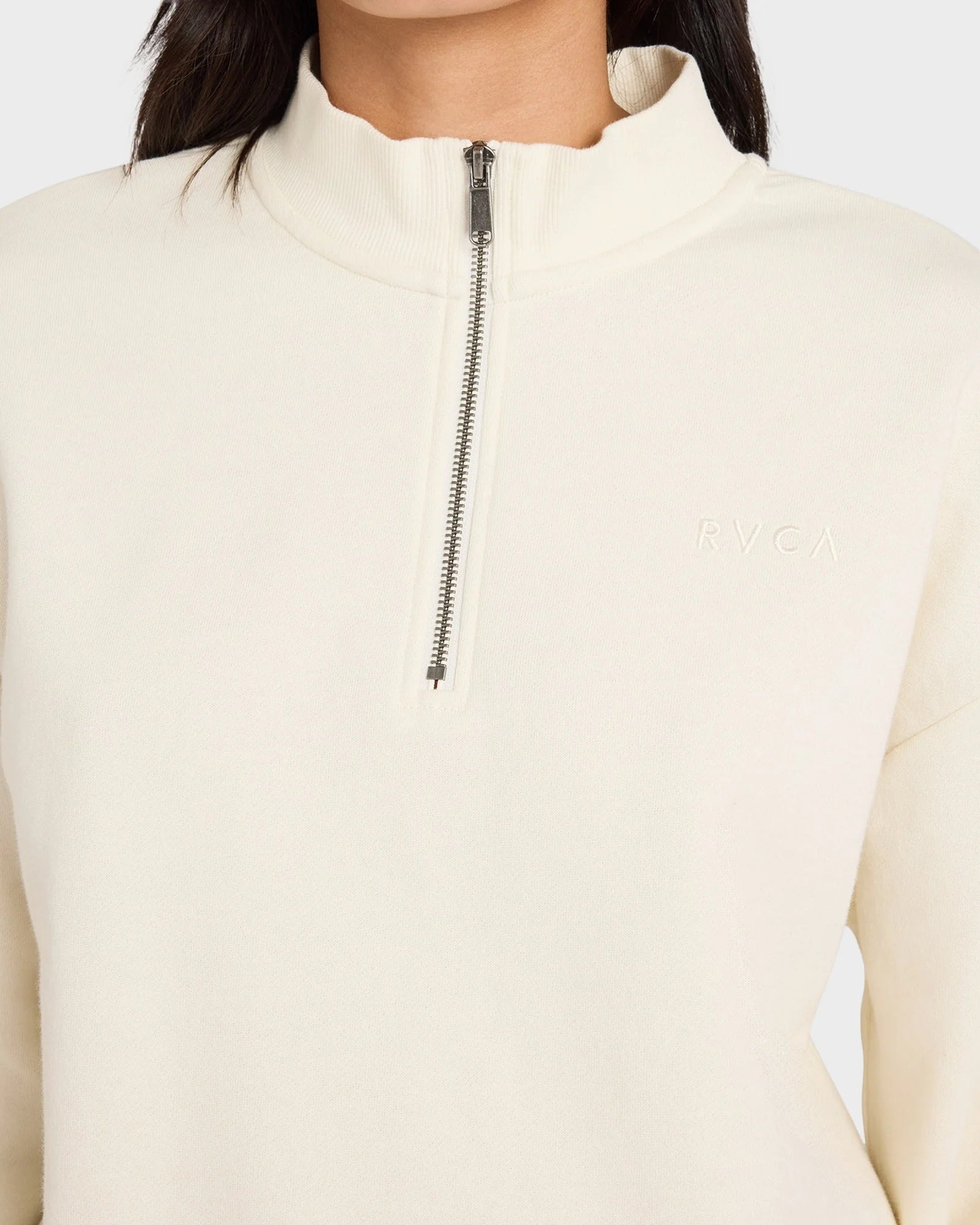 RVCA WOMENS 1/4 ZIP FLEECE JUMPER - essential surf and skate