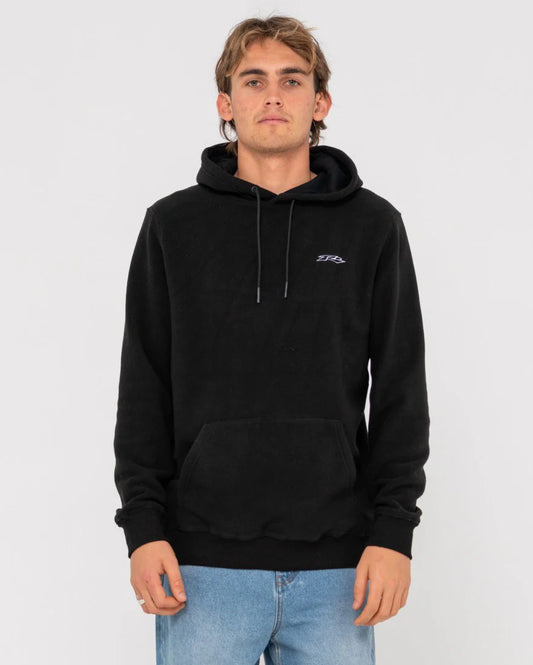 RUSTY R Polar Fleece Hood Black