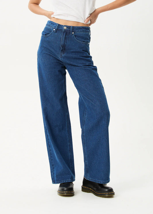 AFENDS Bella Denim Wide Leg Baggy Jean Hemp