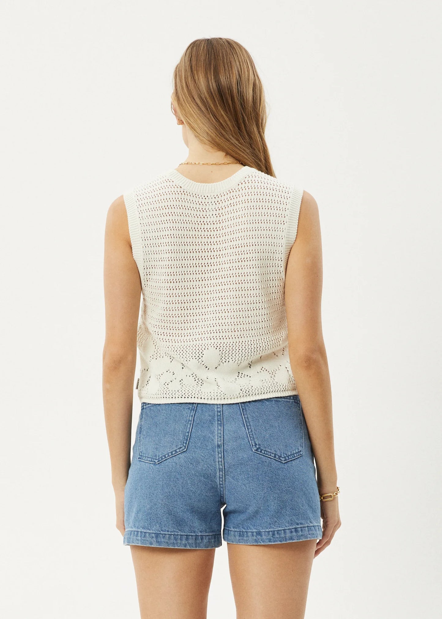 Afends Saint - Knit Top - White ORGANIC