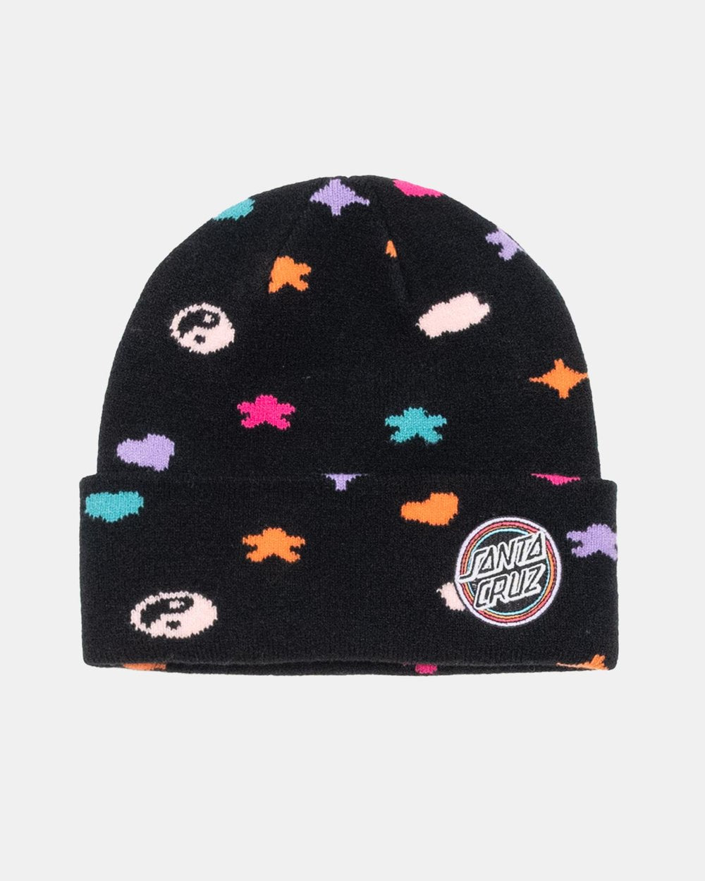 Bow dot patch beanie