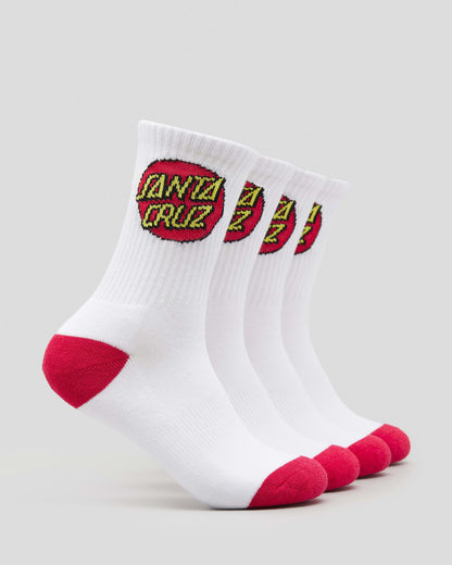 Classic dot socks 4 pack crew socks 2-8