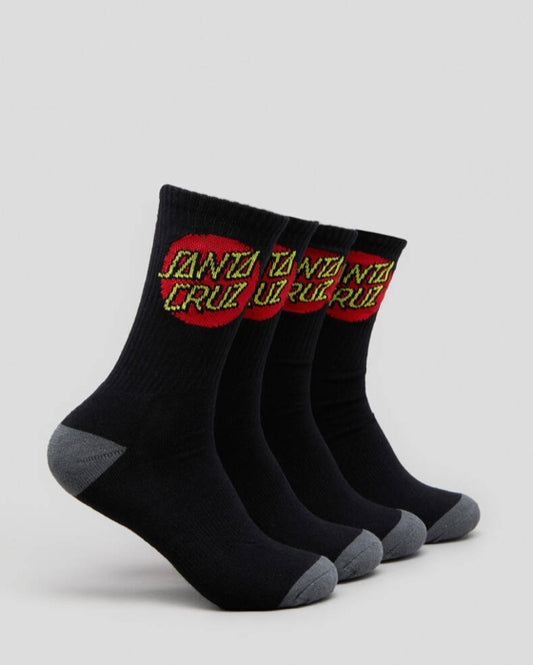 Classic dot socks 4 pack crew socks 2-8