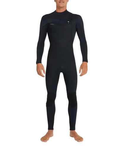 O'Neill HyperFreak 3/2+ Steamer Chest Zip Wetsuit - Black