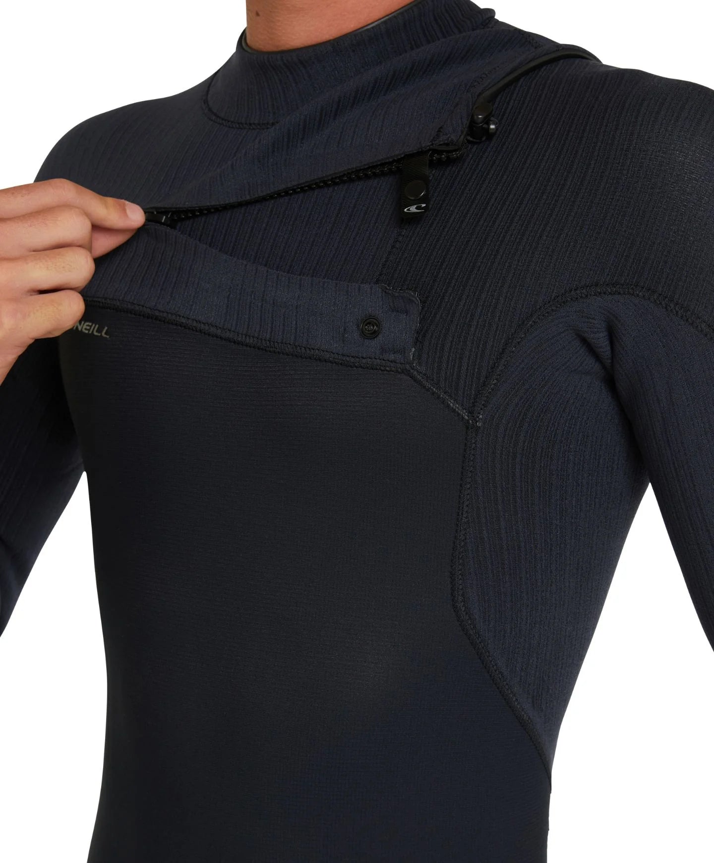 O'Neill HyperFreak 3/2+ Steamer Chest Zip Wetsuit - Black