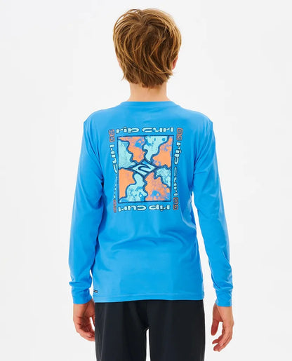 Cosmic Tides Long Sleeve UV Rashguard - Boys (8-16 Years)