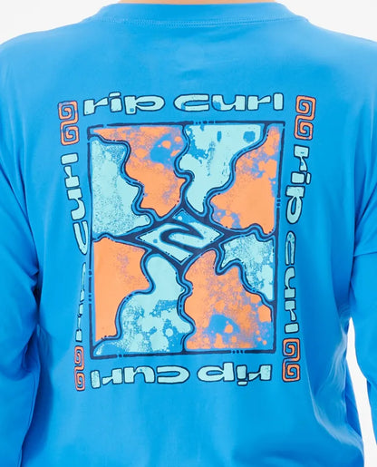 Cosmic Tides Long Sleeve UV Rashguard - Boys (8-16 Years)