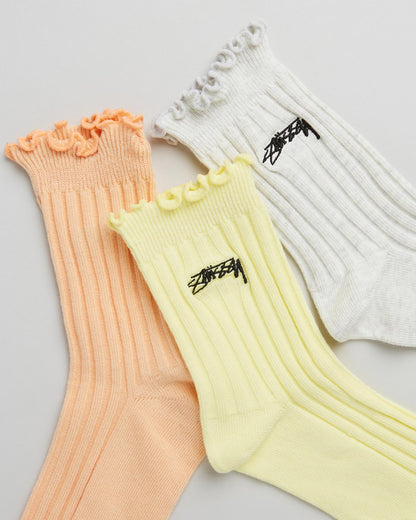 STUSSY Womens Frill Sock 3 pack