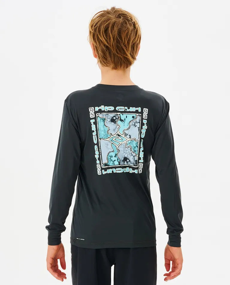 Cosmic Tides Long Sleeve UV Rashguard - Boys (8-16 Years)