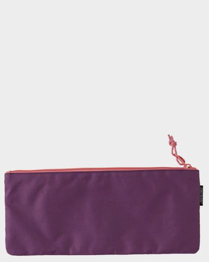 Striped Reverse Dot Single Pencil Case