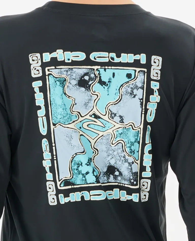 Cosmic Tides Long Sleeve UV Rashguard - Boys (8-16 Years)